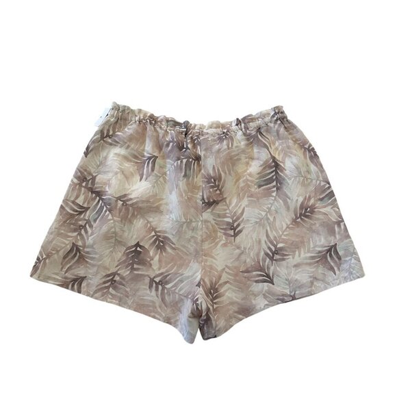 Cloth & Stone Palm Print High Rise Linen Blend Shorts Size L - Picture 6 of 6